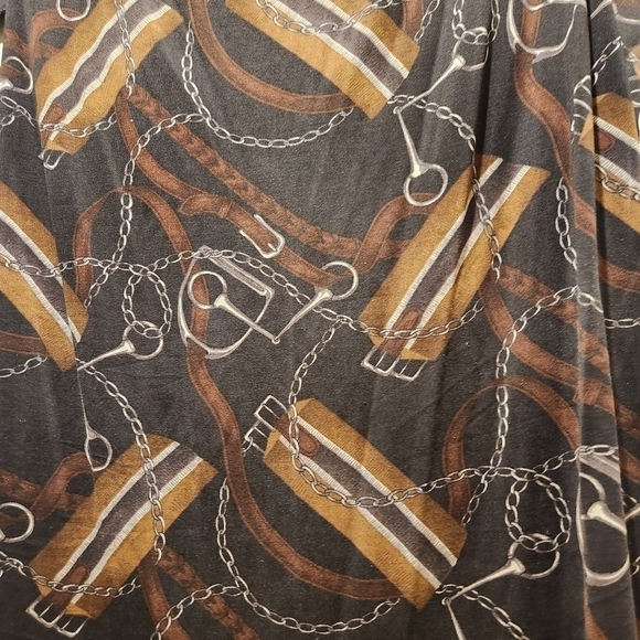 Lauren Ralph Lauren Y2K Equestrian Buckle Silk Wool blend boatneck sleevless top - Picture 4 of 8